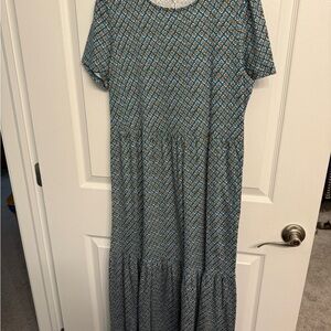 Boden Green Casual Short Sleeve Maxi Dress Size 6P NWT
